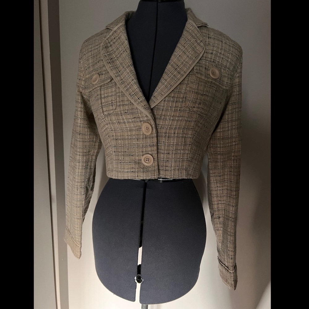 Plaid Cropped Jacket